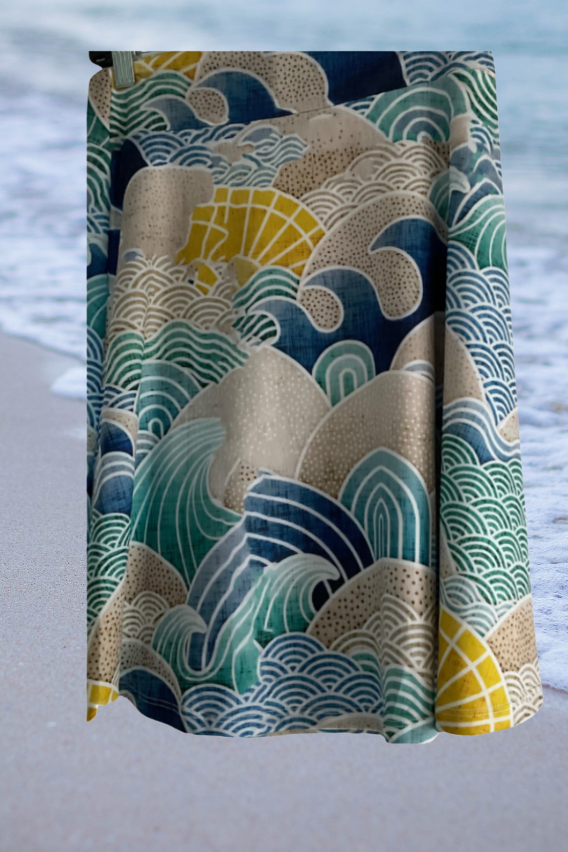 Waves of Happiness Boardwalk Skirt
