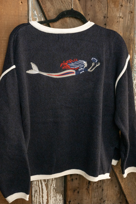 Mermaid Football Tie-up Sweater