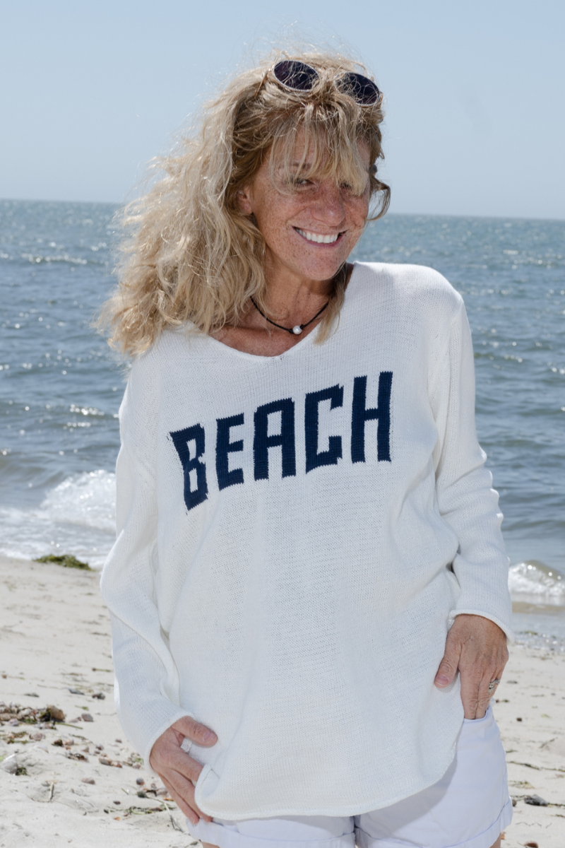 Beach Sweater White