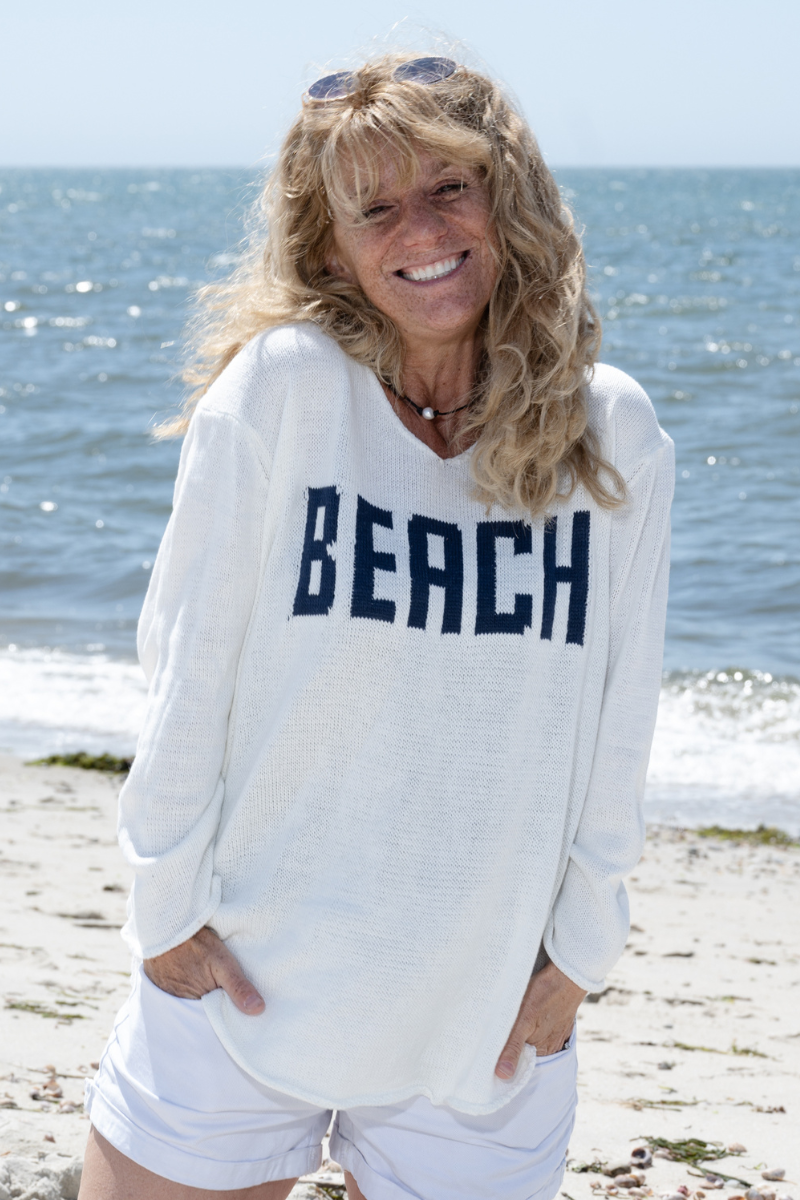 Beach Sweater White