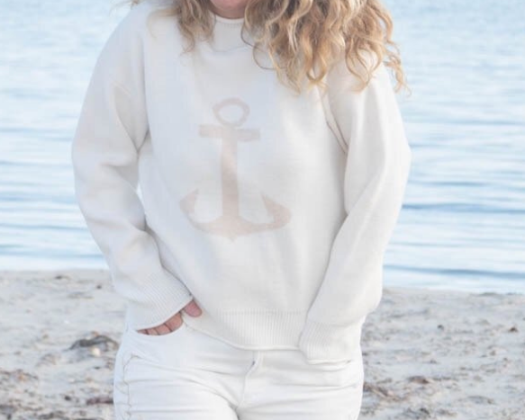 Hyannis Anchor Roll Neck Sweater